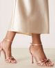 Be Mine Wide Fit Be Mine wide fit Sharly heeled sandals with bow detail in satin blush-pink - 1