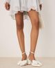 Be Mine Wide Fit Be Mine wide fit Sierra heeled pumps with bow detail in satin ivory-White - 2