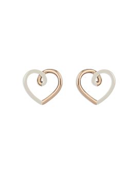 Bea Bongiasca Bea Bongiasca 9K Yellow Gold & Silver Love Earrings