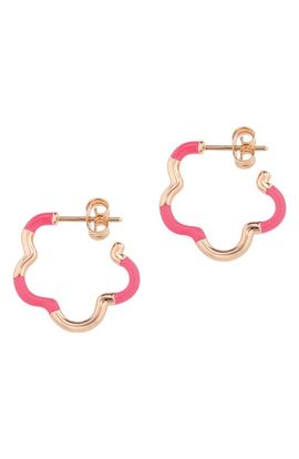 Bea Bongiasca Bea Bongiasca B Mini Two-Tone Flower Hoop Earrings