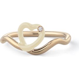 Bea Bongiasca Bea Bongiasca Diamond Enamel Heart Ring
