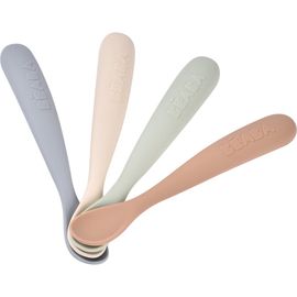 BEABA BEABA Set of 4 Easy-Grip 1st Stage Silicone Spoons