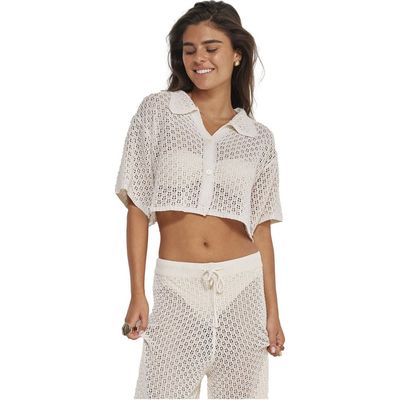 Beach Life by Gottex Beach Life by Gottex Anna Two Crochet Collared Beach Top