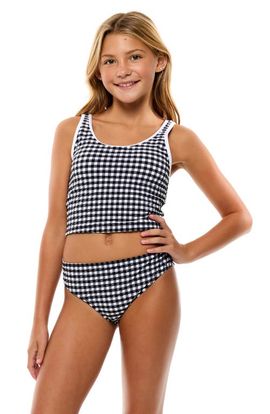 Beach Lingo Beach Lingo Kids' Gingham Seersucker Two-Piece Swimsuit