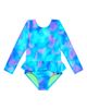 Beach Lingo Beach Lingo Kids' Long Sleeve Peplum One-Piece Swimsuit - 1