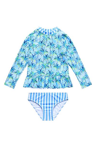 Beach Lingo Beach Lingo Kids' Long Sleeve Two-Piece Rashguard Swimsuit