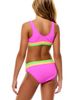 Beach Lingo Beach Lingo Kids' Rib Colorblock Two-Piece Swimsuit - 4