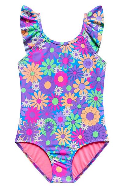 Beach Lingo Beach Lingo Kids' Ruffle Strap One-Piece Swimsuit