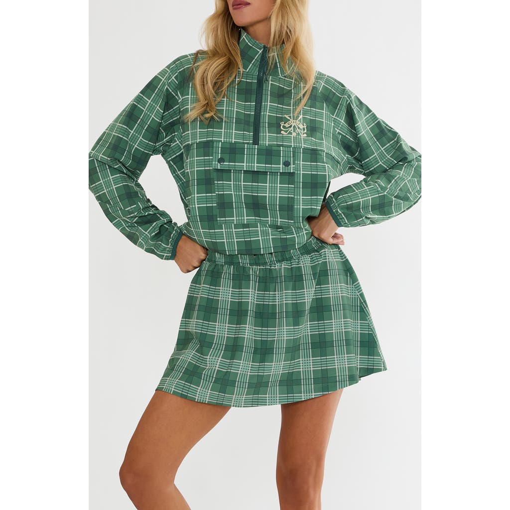 Beach Riot Beach Riot Atticus Plaid Quarter Zip Pullover Jacket