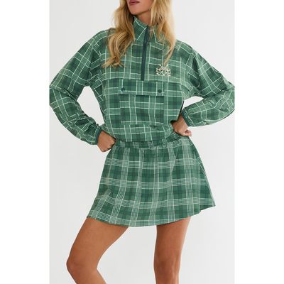 Beach Riot Beach Riot Atticus Plaid Quarter Zip Pullover Jacket