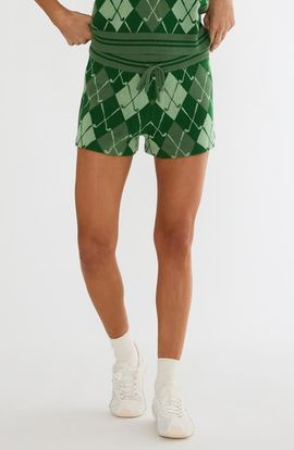 Beach Riot Beach Riot Balboa High Waist Argyle Knit Shorts