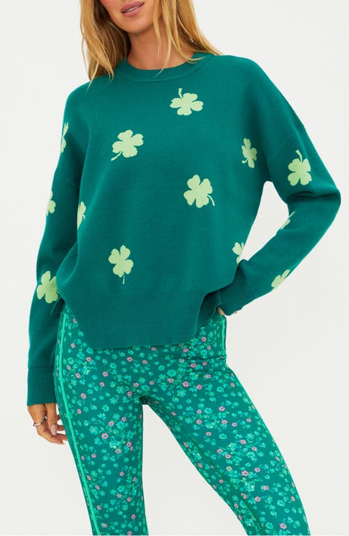 Beach Riot Beach Riot Callie Clover Jacquard Crewneck Sweater