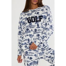 Beach Riot Beach Riot Cassia Print Lounge Sweatshirt