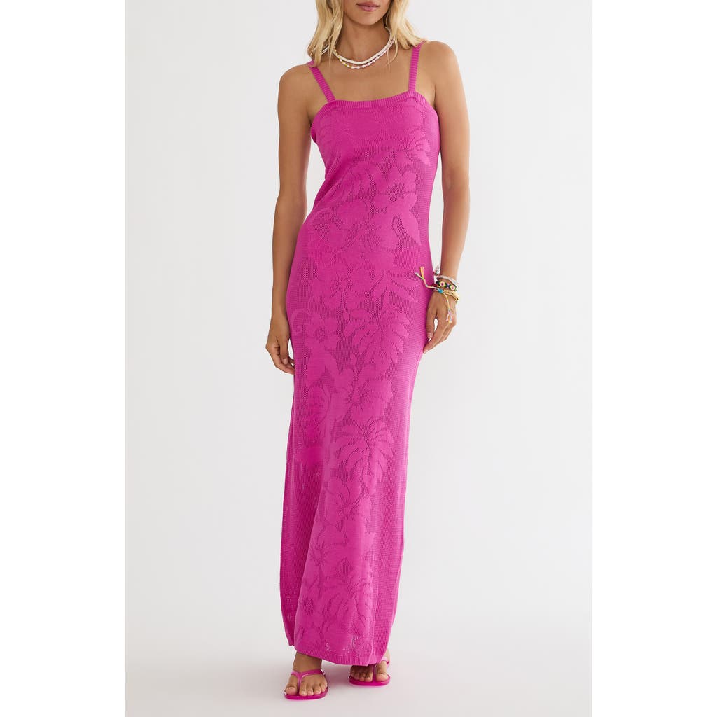 Beach Riot Beach Riot Conrad Cotton Floral Jacquard Cover-Up Maxi Dress