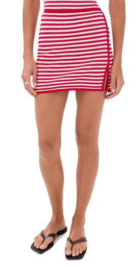 Beach Riot Beach Riot Eli Skirt Crimson Stripe
