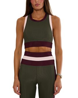 Beach Riot Beach Riot Gwen Color Blocked Cropped Top