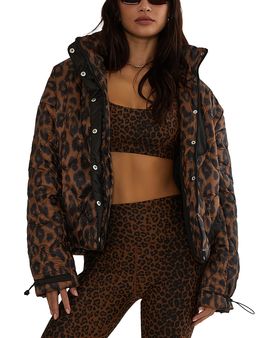 Beach Riot Beach Riot Harvie Quilted Leopard Print Jacket
