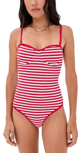 Beach Riot Beach Riot Hayes One Piece Crimson Stripe