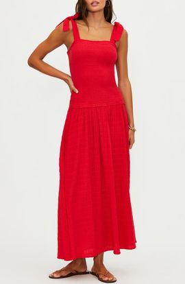 beach riot ariana dress Beach Riot Valory Maxi Dress in Red