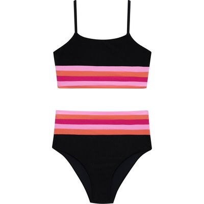 Beach Riot Beach Riot Kids' Little Mae & Millie Rib Two-Piece Swimsuit
