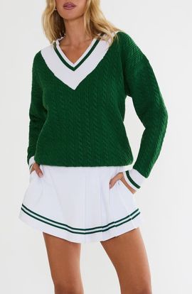 Beach Riot Beach Riot Montana Cable Stitch Sweater