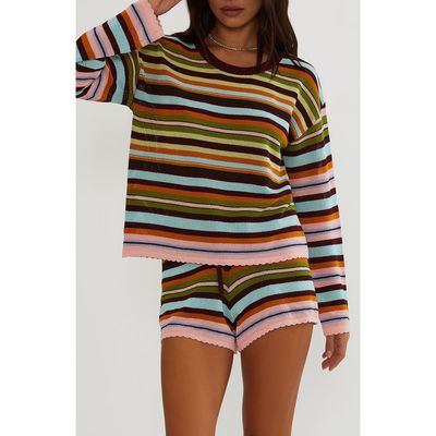 Beach Riot Beach Riot Paradise Stripe Beach Sweater 