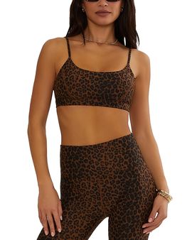 Beach Riot Beach Riot Sara Leopard Print Bikini Top