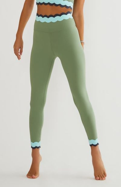 Beach Riot Beach Riot Stacy Scalloped High Waist 7/8 Leggings