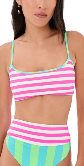 Beach Riot Beach Riot Val Bralette Bikini Top Cove Stripe