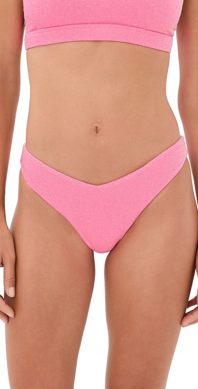Beach Riot Beach Riot Vanessa Bikini Bottoms Shoreline Pink Shine