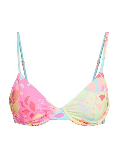 Beach Riot Women's Camilla Bloom Lagoon Bikini Top