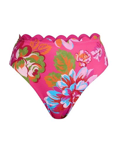 Beach Riot Women's Nessa Floral Scallop High-Rise Bikini Bottom