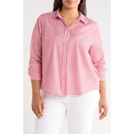 beachlunchlounge beachlunchlounge Bentley Stripe Cotton Button-Up Shirt