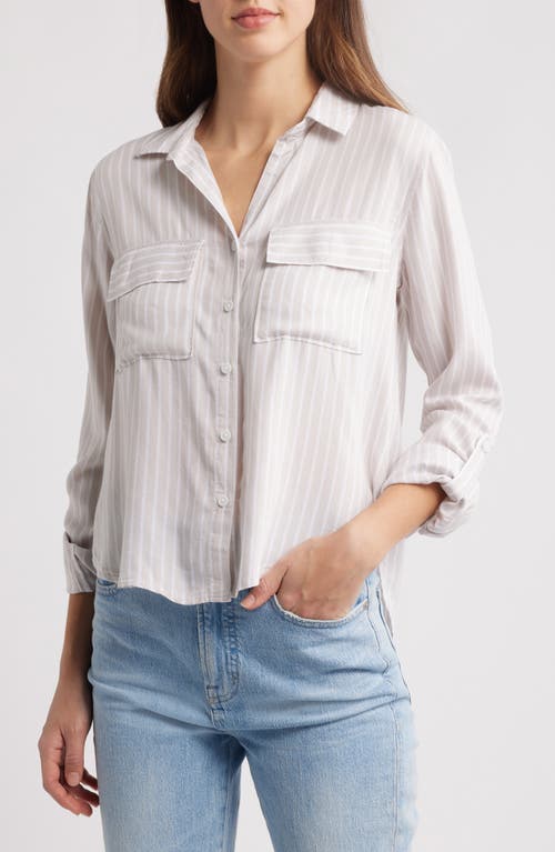 beachlunchlounge beachlunchlounge Fallon Crop Button-Up Shirt