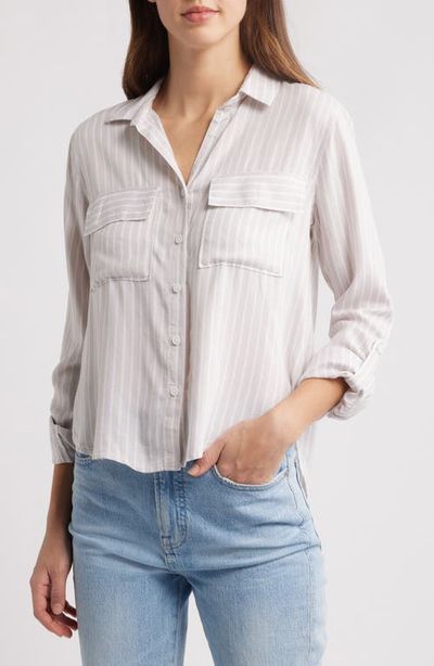 beachlunchlounge beachlunchlounge Fallon Crop Button-Up Shirt
