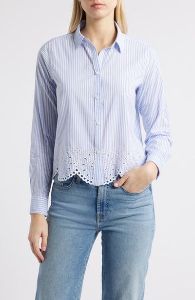 beachlunchlounge beachlunchlounge Jullian Embroidered Eyelet Shirt