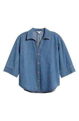 beachlunchlounge beachlunchlounge Kindell Cotton Denim Button-Up Shirt