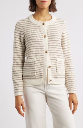 beachlunchlounge beachlunchlounge Piera Stripe Cardigan