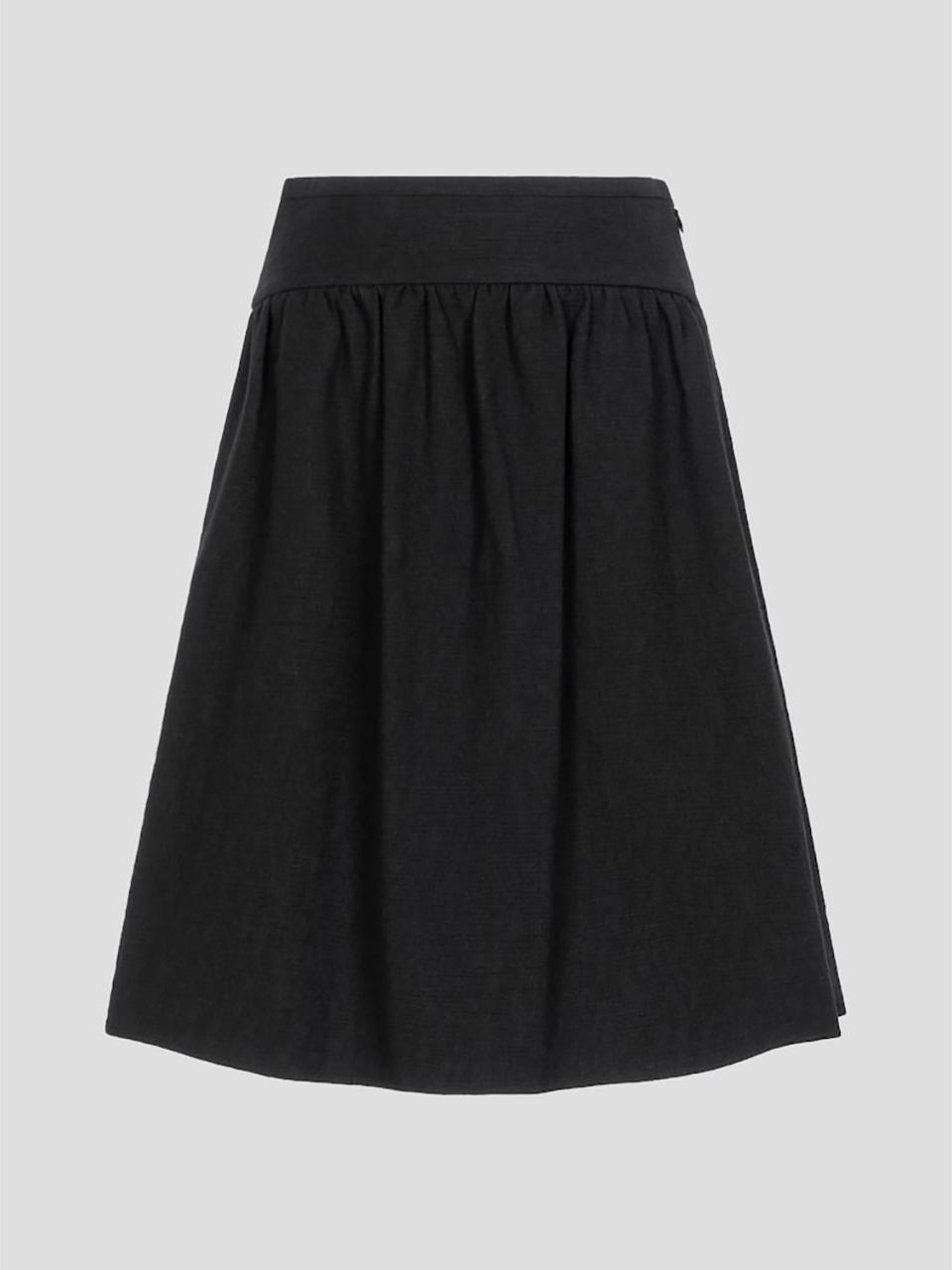 BEANPOLE LADIES Jacquard A-line Full Skirt [Black] (BF5227N025)