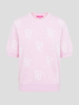 BEANPOLE LADIES Ribbon Pattern Short Sleeve Knit [Pink] (BF5251N02X)