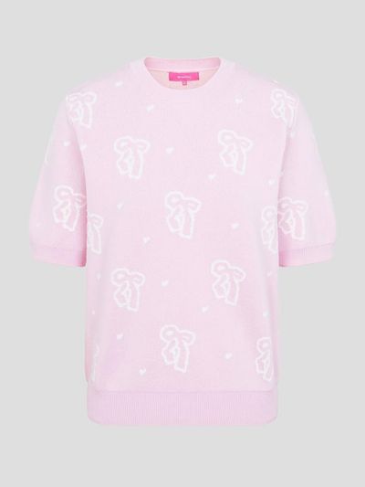 BEANPOLE LADIES Ribbon Pattern Short Sleeve Knit [Pink] (BF5251N02X)
