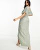 Beauut Beauut Bridesmaid embellished maxi wrap dress in Sage-Green - 2