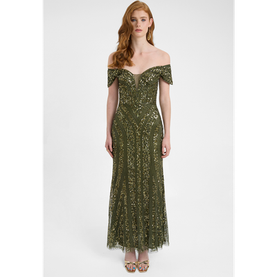 BEAUUT BEAUUT Embellished Sequin Gown
