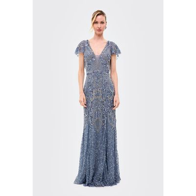 BEAUUT BEAUUT Embellished Sequin Maxi Gown