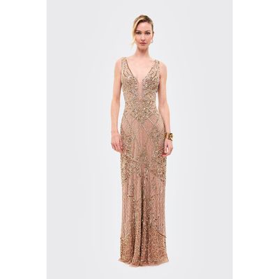 BEAUUT BEAUUT Embellished Sequins Abstract Dress