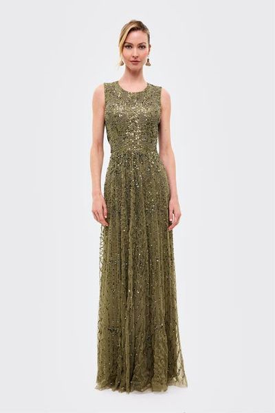 BEAUUT BEAUUT Embellished Sequins Back Satin Bow