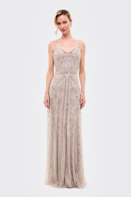 BEAUUT BEAUUT Embellished Sequins Cowl Maxi Dress