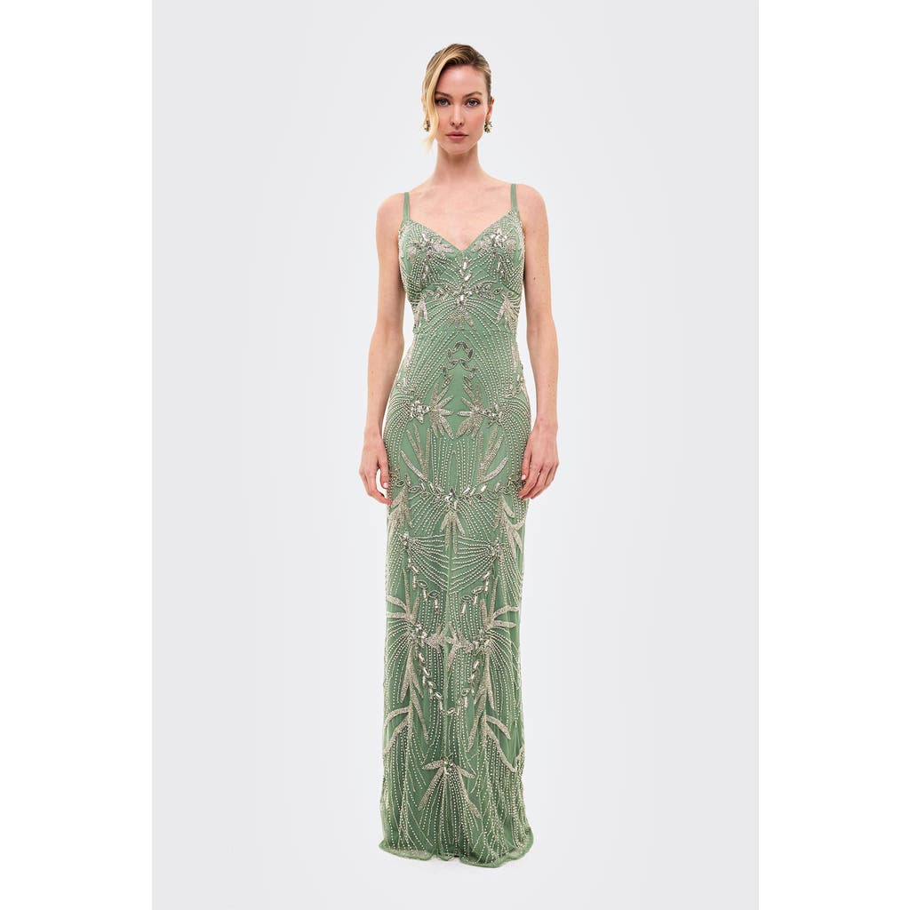 BEAUUT BEAUUT Embellished Sequins Fitted Gown
