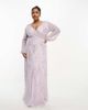 Beauut Beauut Plus Bridesmaid embellished wrap front maxi dress in lilac-Purple - 4