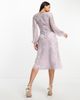 Beauut Beauut Tall Bridesmaid embellished wrap front midi dress in lilac-Purple - 2
